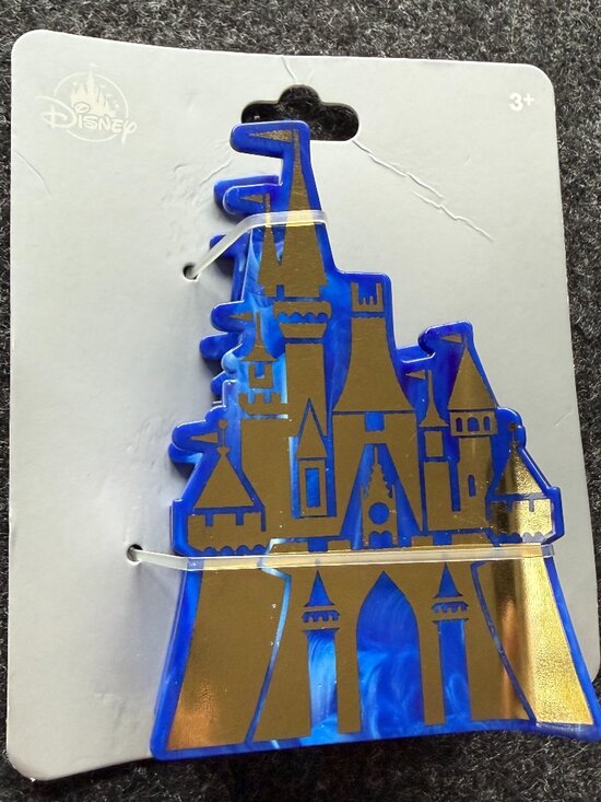 Disney Accessories - Disney Parks Castle Hair Clip Blue Gold New